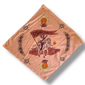 2022 STAGECOACH Festival Peach Floral Western Bandana Country Western Scarf